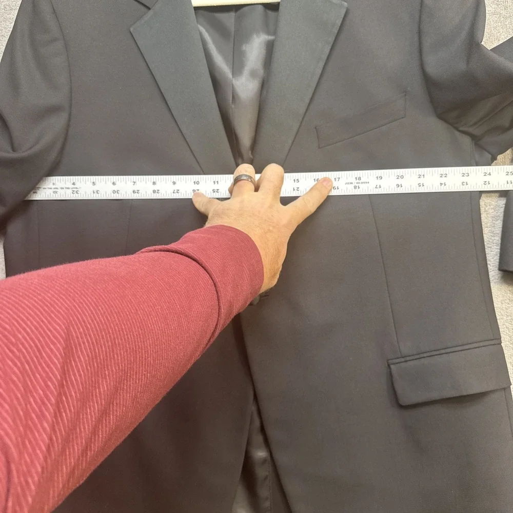 Samuelsohn wool tuxedo jacket black satin‎ lapel formal dinner blazer mens 46R